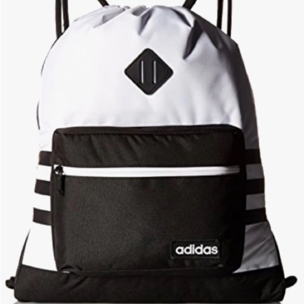 ADIDAS CLASSIC 3S SACKPACK, WHITE, ONE SIZE